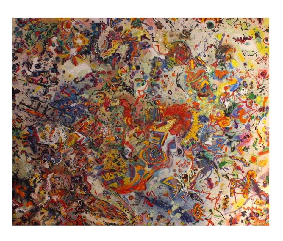 The Michael Ward abstract painting called 'Pandemonium' sold for £950