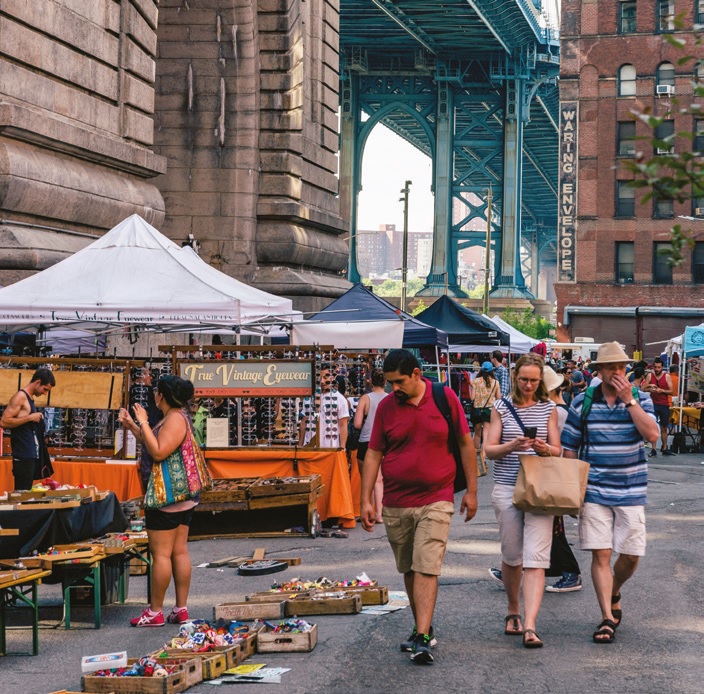 Any antique trip to New York should include Brooklyn Bridge Flea Market