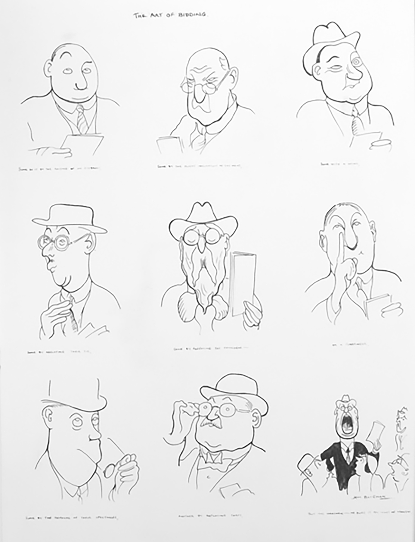 HM Bateman auction sketches set to draw in bidders