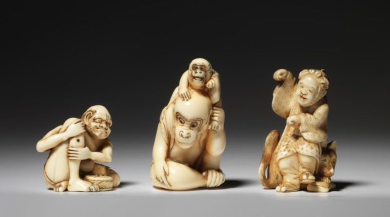 Collection of Japanese netsuke sculptures