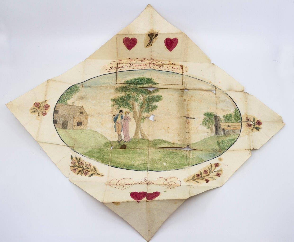 A Victorian antique Valentine card