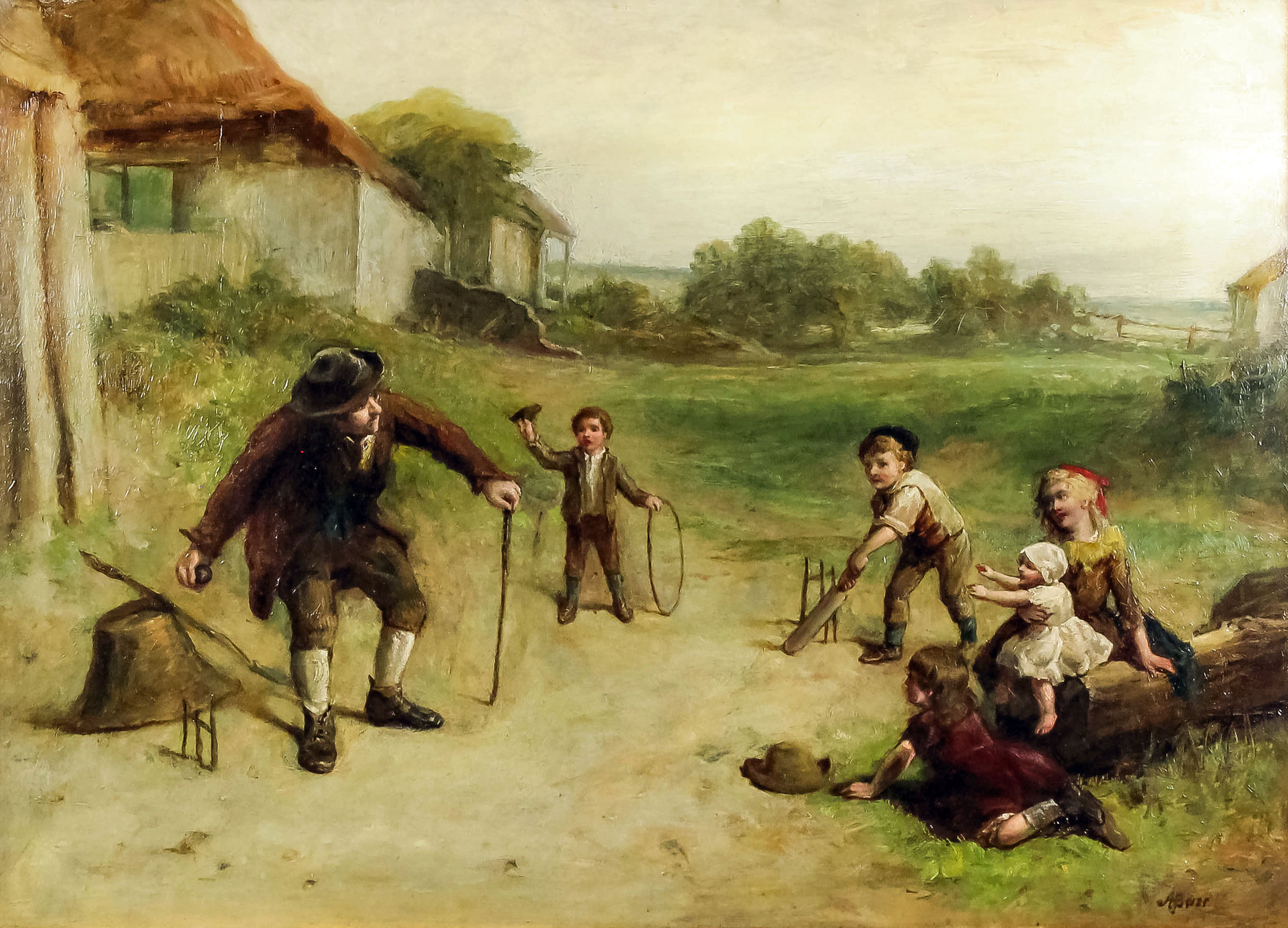 19th century cricket painting