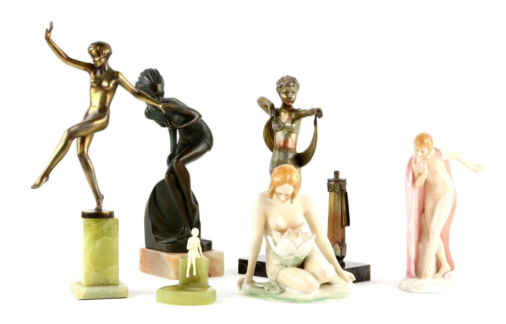 Art deco figurines in Ewbank's sale