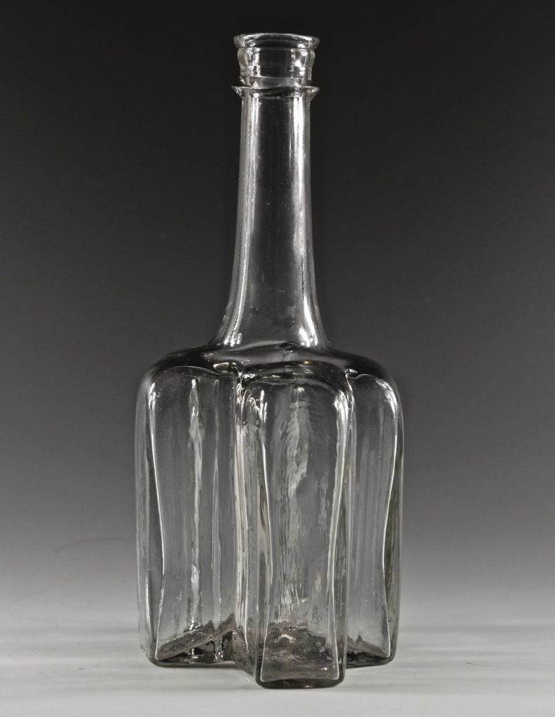 Cruciform antique glass decanter