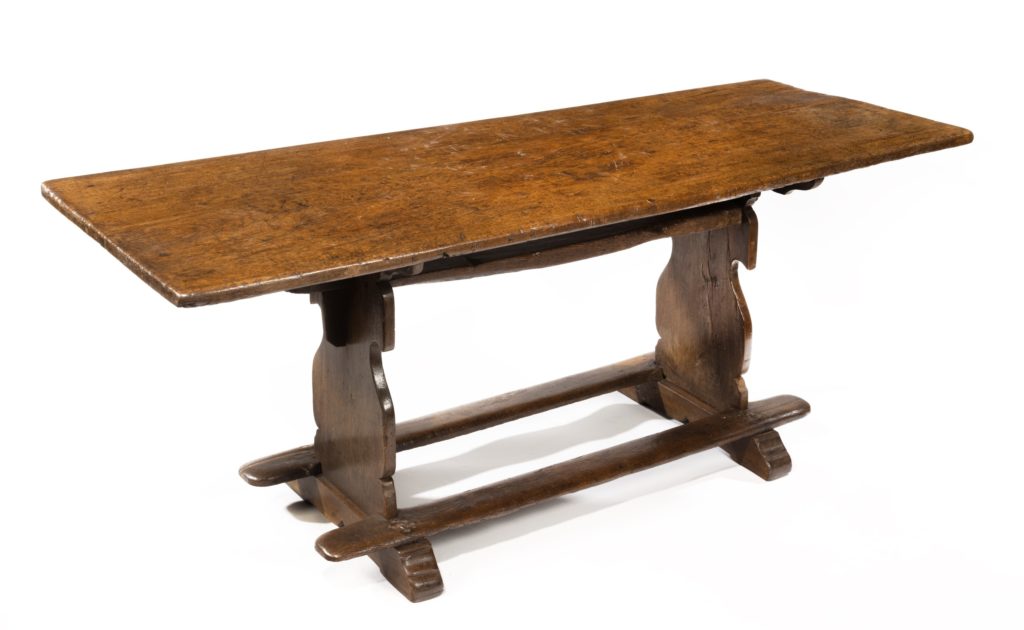 17th-century oak table at Winter Decorative antiques & Textiles Fair