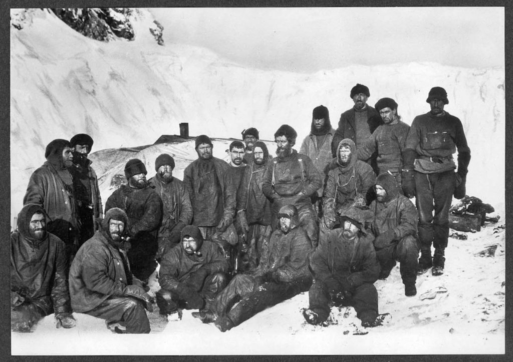 Frank Wild among the polar expedition team