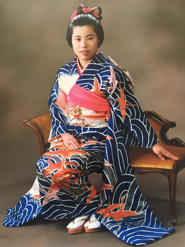 Masayo Long in one of the kimonos