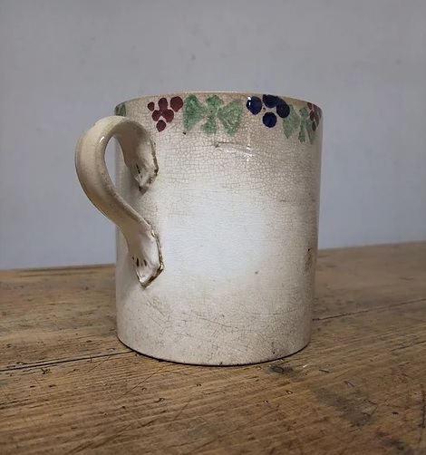 Antique Scottish spongeware mug