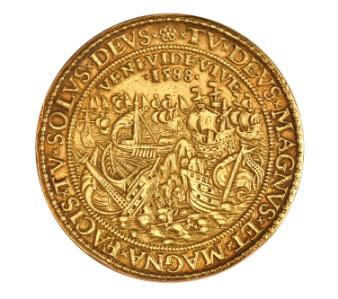 Silver gilt medal commemorating the defeat of the Spanish Armada