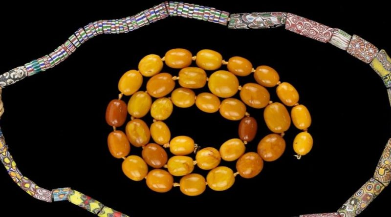 Amber necklace and African bead necklace in Ewbanks sale