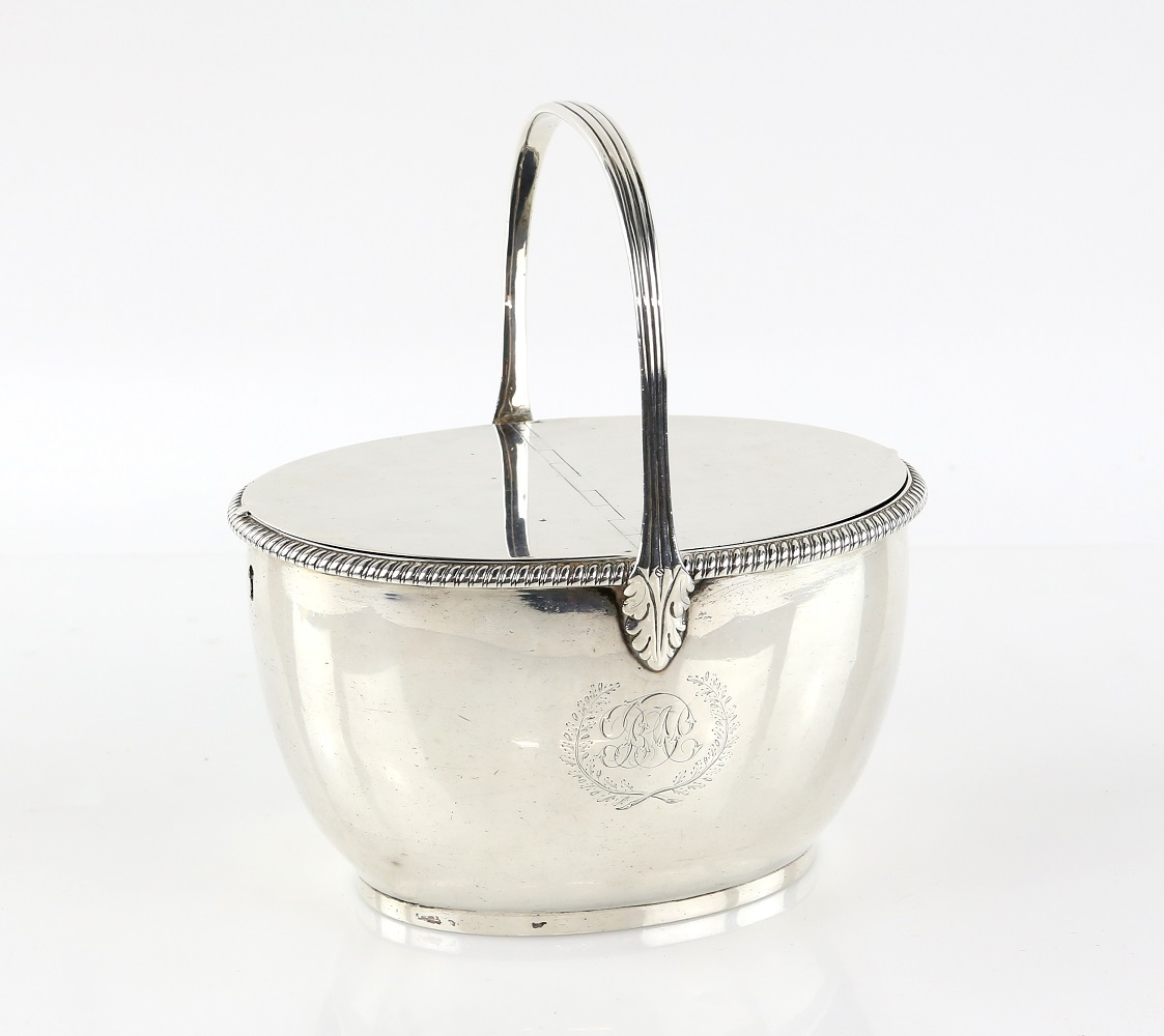 A silver caddy by silversmith Paul Storr