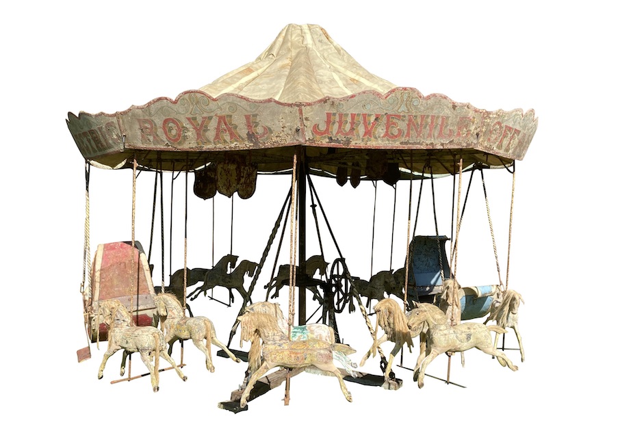 A 1940s fairground carousel