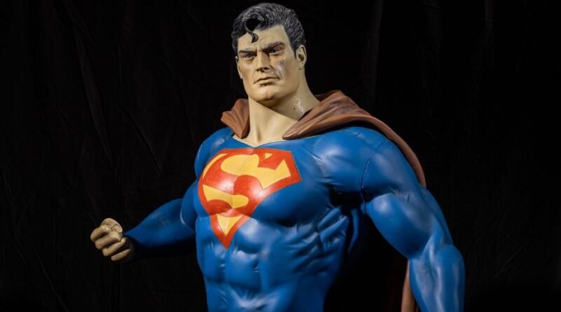Sculpture of Superman in West Yorkshire sale