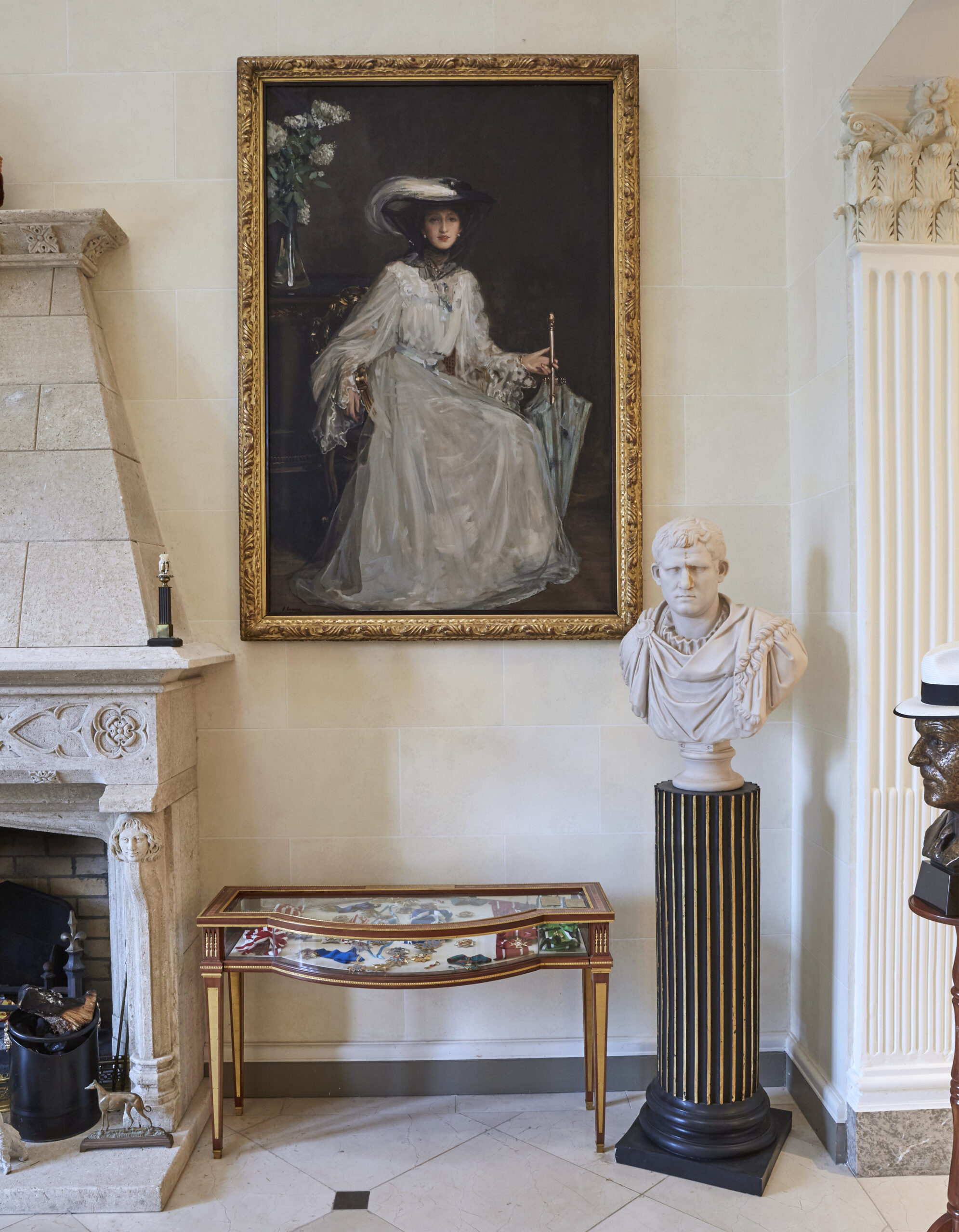 Interior of Sir Michael Smurfit's private residence, with Lavery portrait