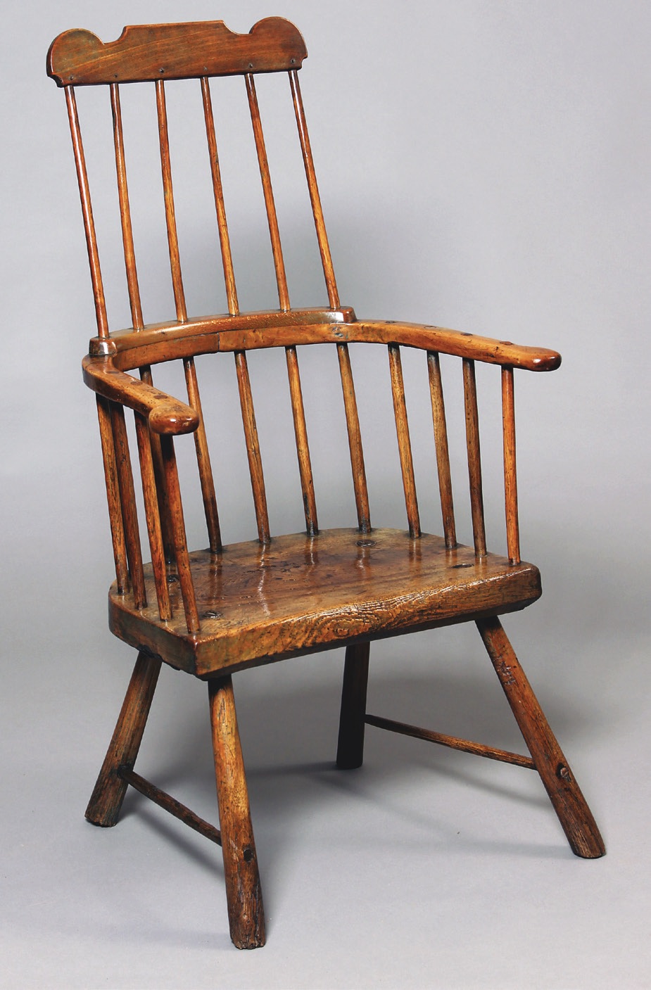 A late 18th-century Welsh ‘comb-back’ stick chair made from a mixture of different woods