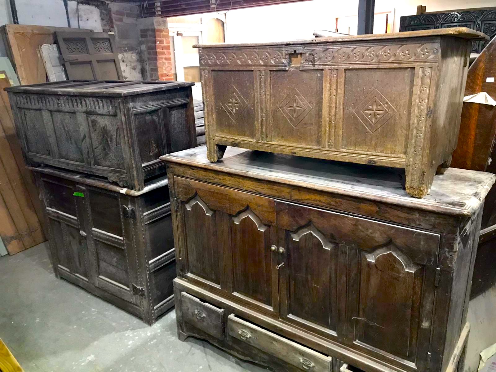 18th-century oak coffers