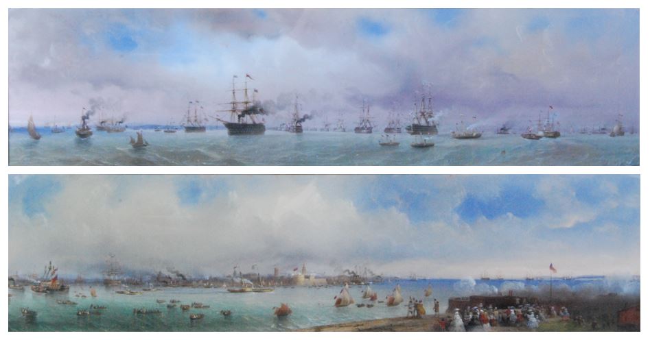 Carlo Bossoli maritime scenes