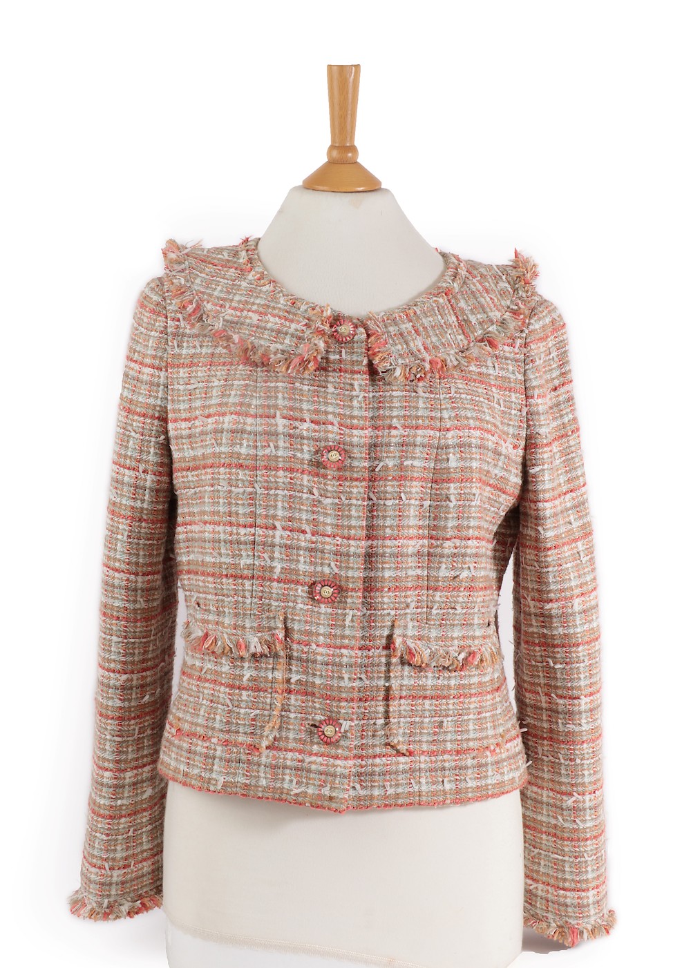 Vintage Chanel peach and cream jacket