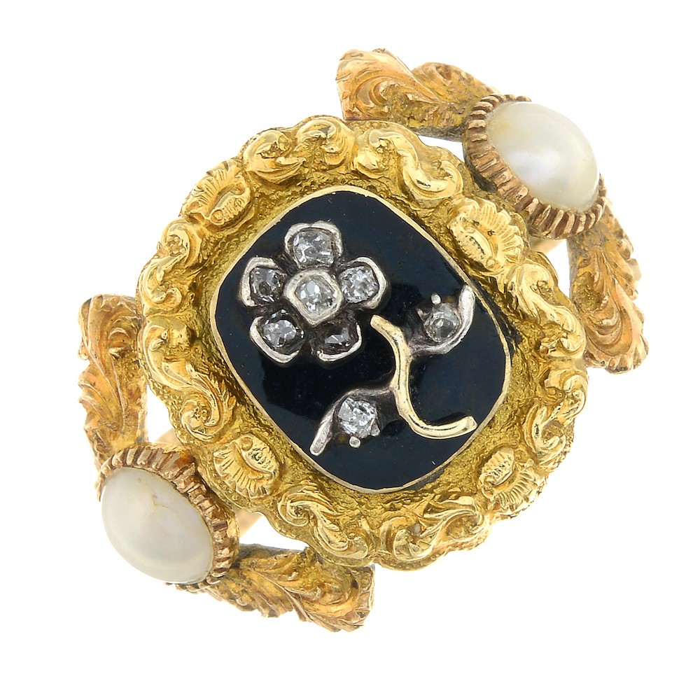 Mourning jewellery ring