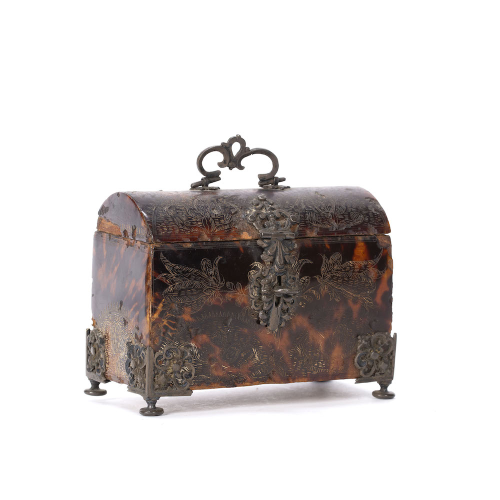 18th-century tortoiseshell casket