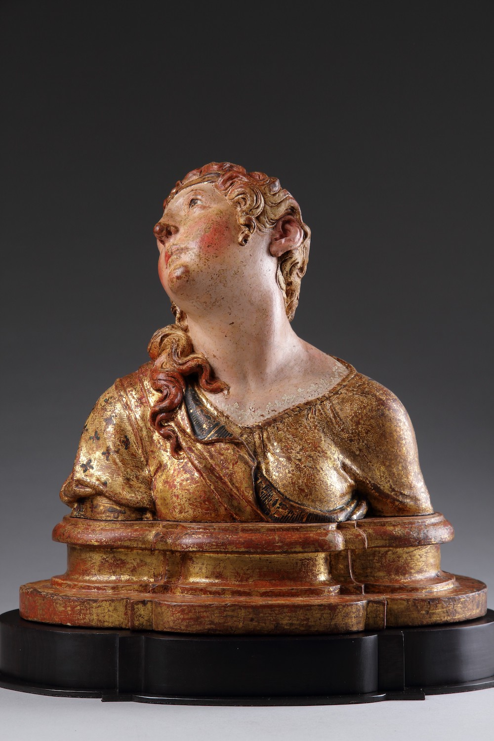 parcel-gilded poplar wood bust of Mary Magdalene