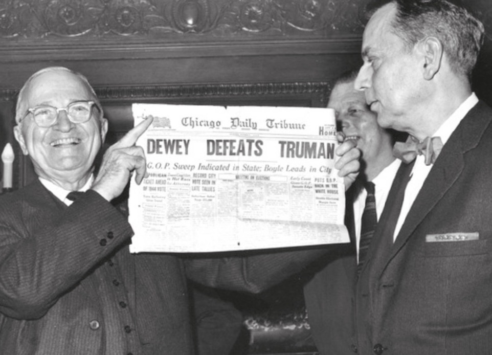 the Chicago Daily Tribune’s false 1948 election headline