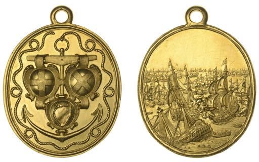 A 17th-century Naval Reward medal