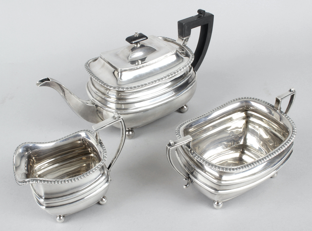 1920s James Dixon Sons silver tea service