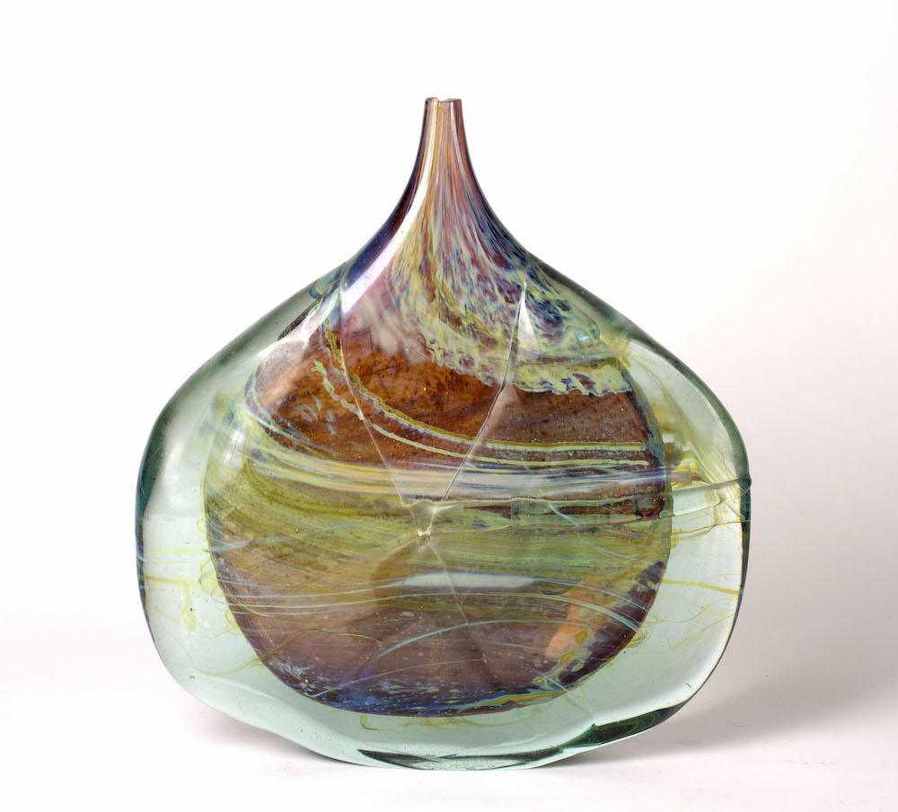 Aurene fish vase by Michael Harris
