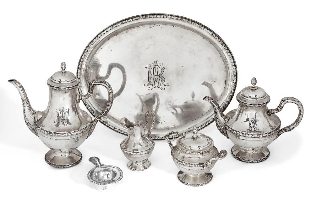 A German 800 silver tea service, Frankfurt-am-Main, 1870-1930, Lazarus Posen