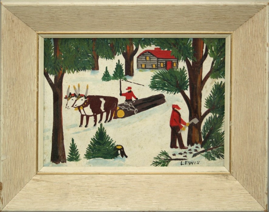 Maud Kathleen Lewis lumberjack painting