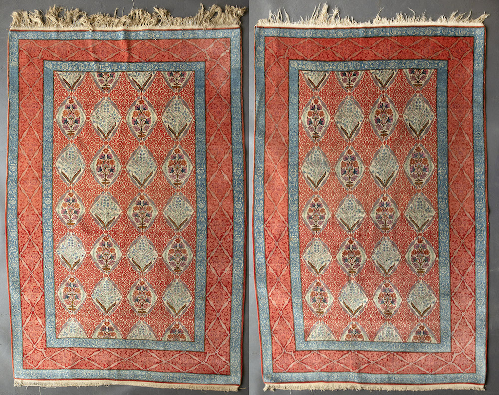  pair of Persian Qum rugs