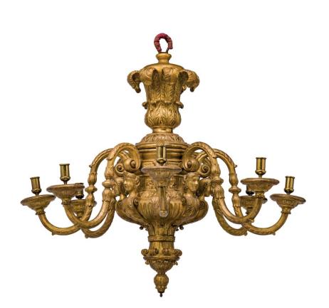 Longleat Giltwood Chandelier, circa 1720-30, is attributed to Benjamin Goodison