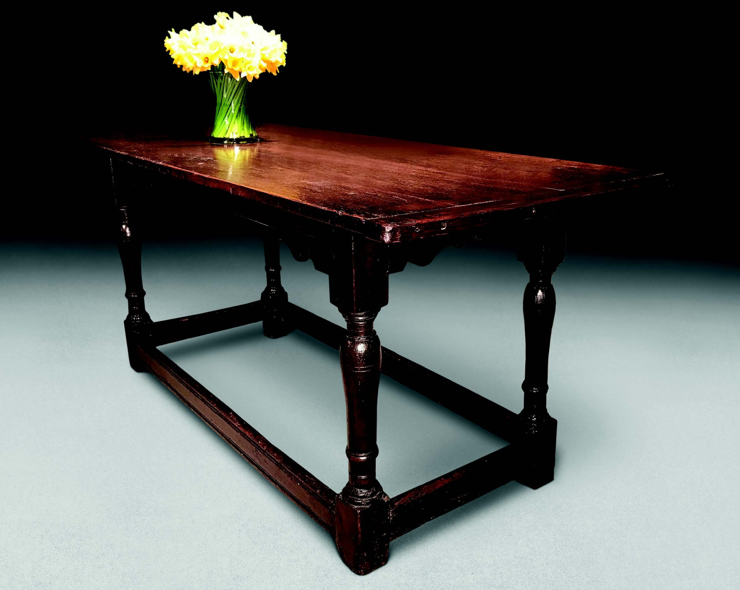 A Late 17th-century oak refectory table