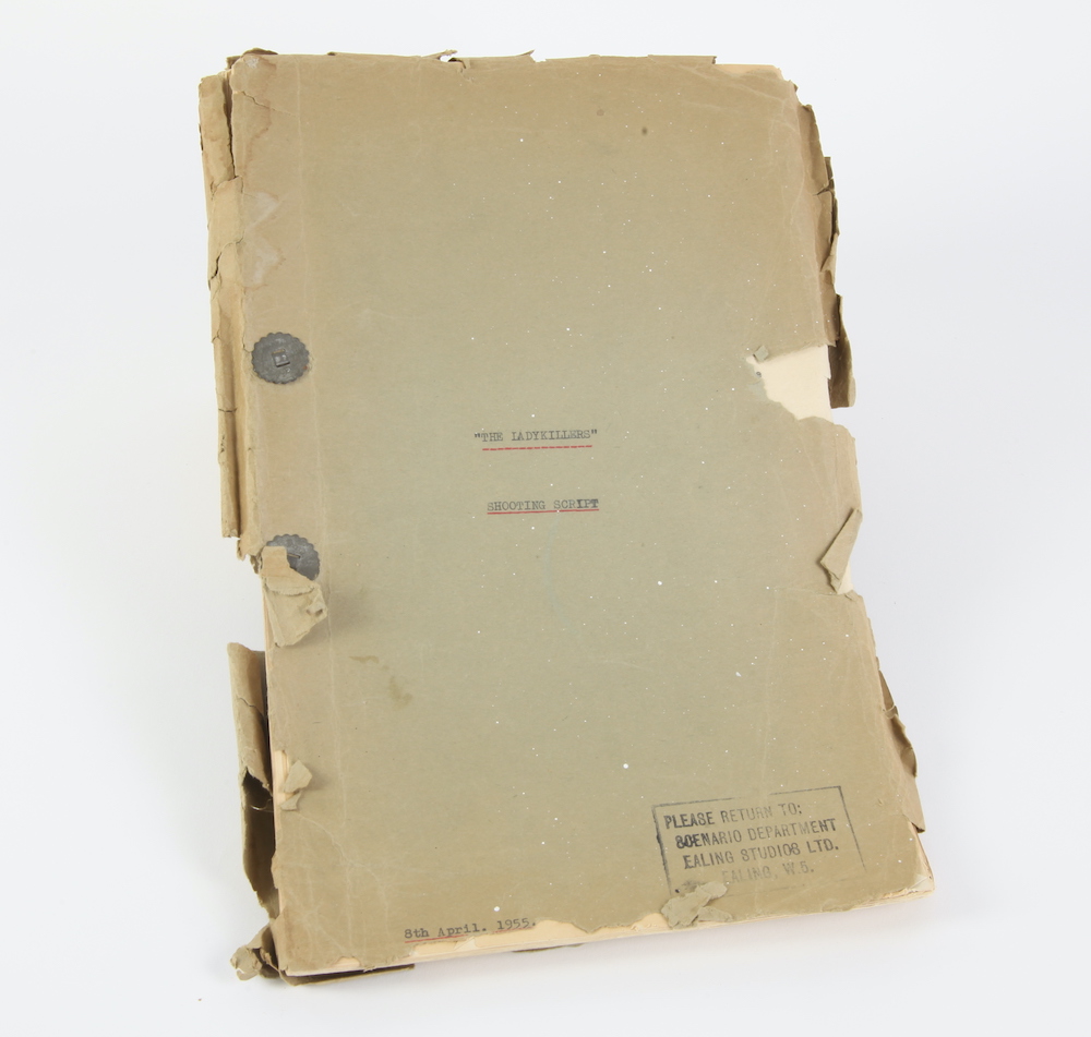 An original shooting script for 1955 movie, The Ladykillers