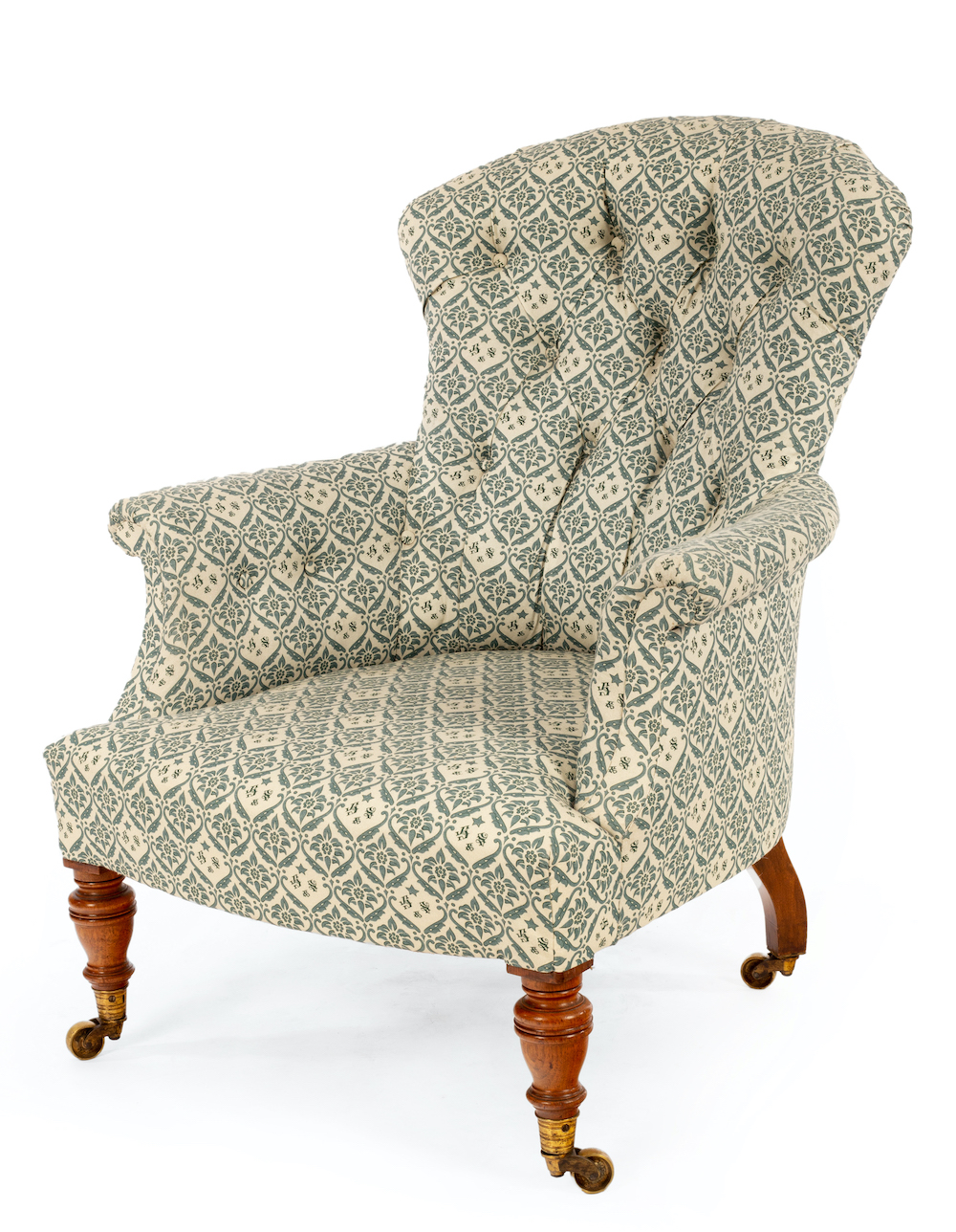 Howard & Sons button back armchair