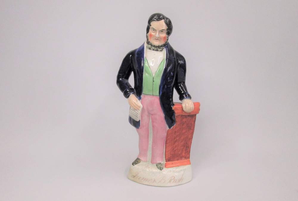 Staffordshire figurine of James B Rush