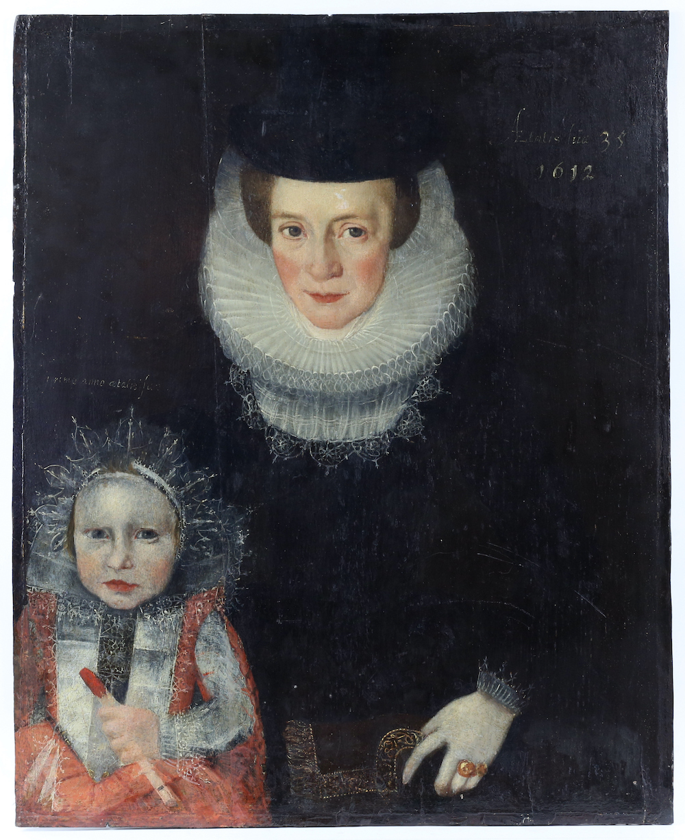 A portrait from the English School, of Mrs Smyth and her young son