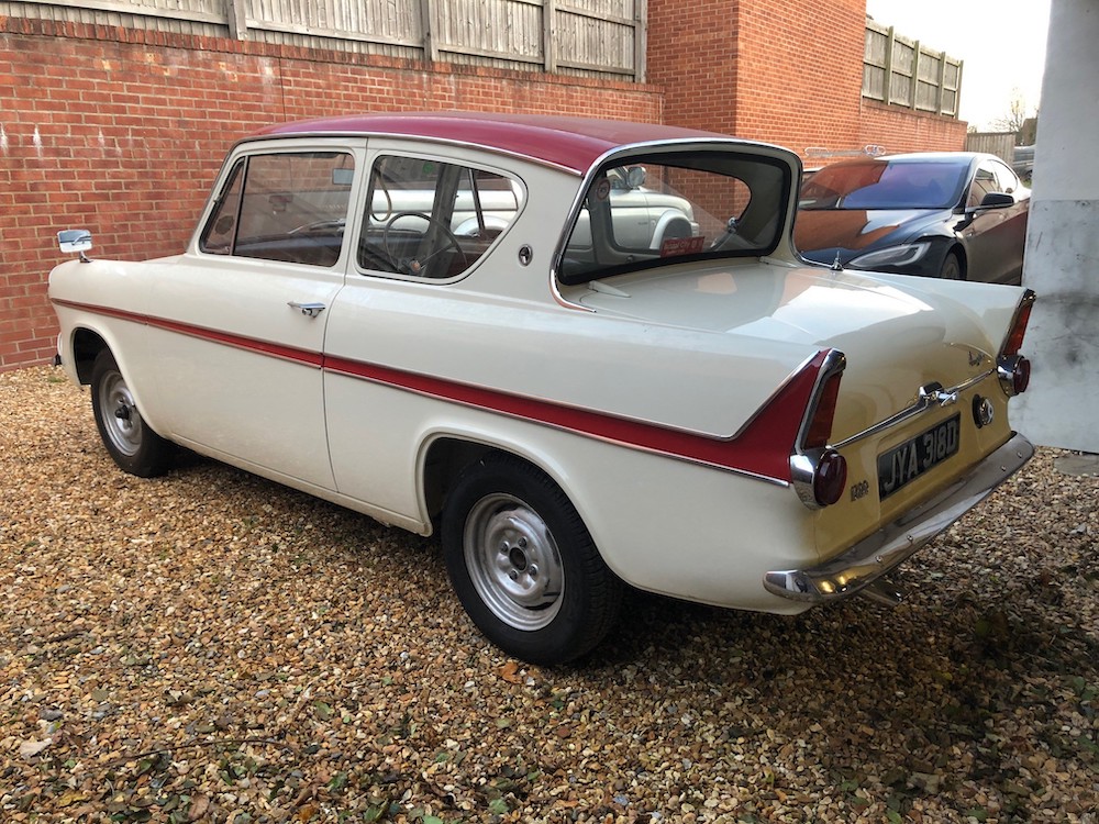 Classic Ford Anglia from 1966