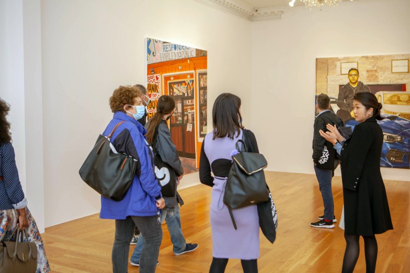 visitors to a west end art gallery