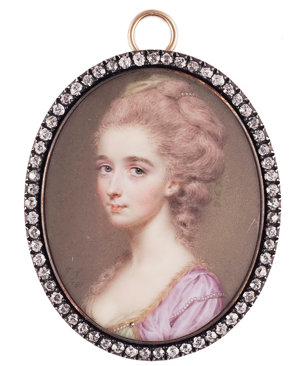 Miniature portrait of a lady by John Smart