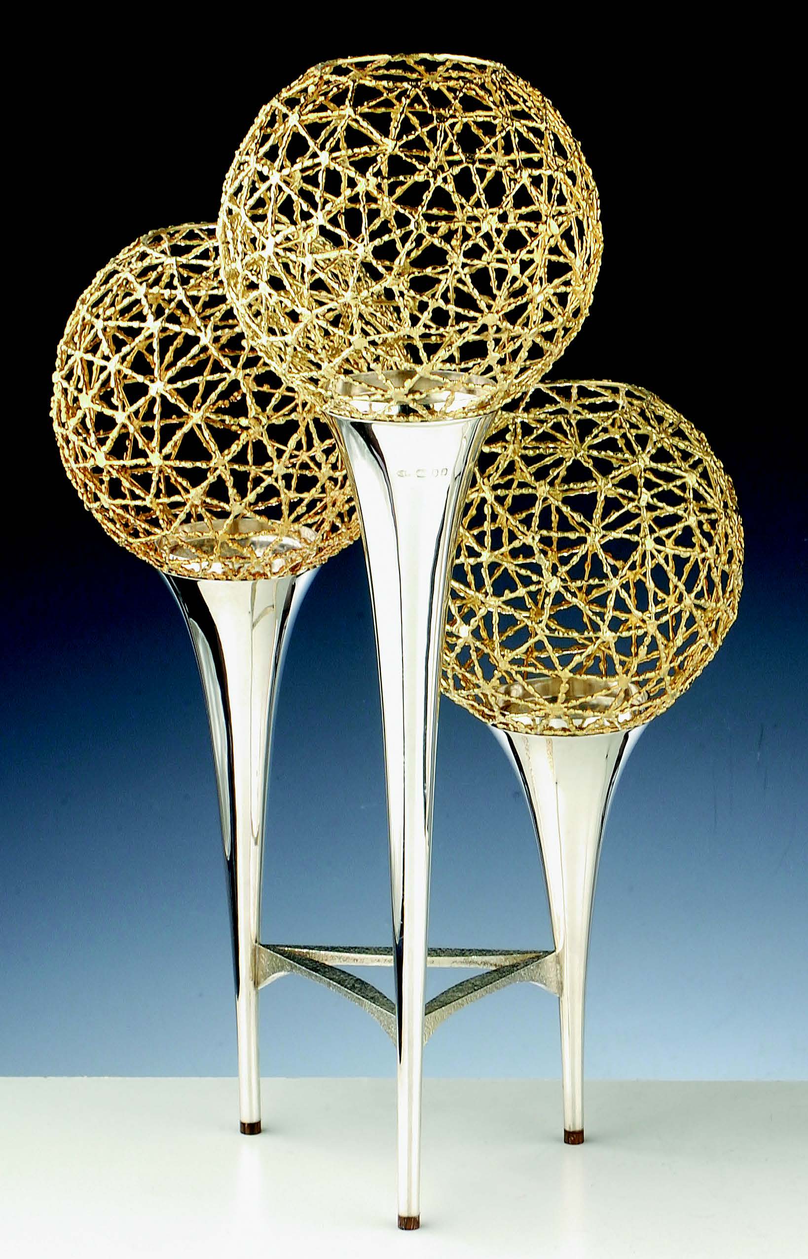 Stuart Devlin filigree candlestick