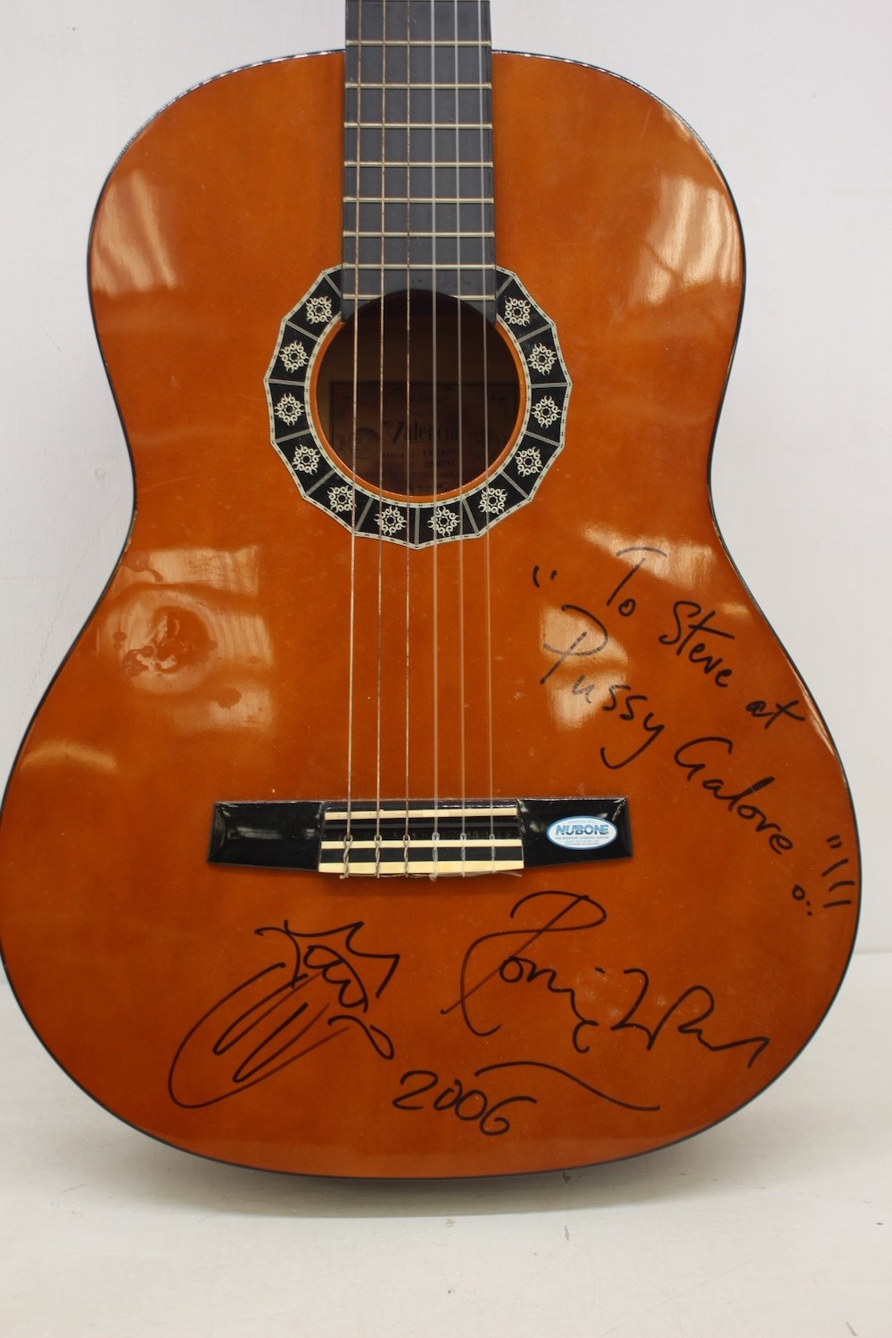 Valencia guitar signed by Ronnie Wood