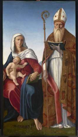 Madonna and Child with a Bishop Saint, Francesco Marmitta