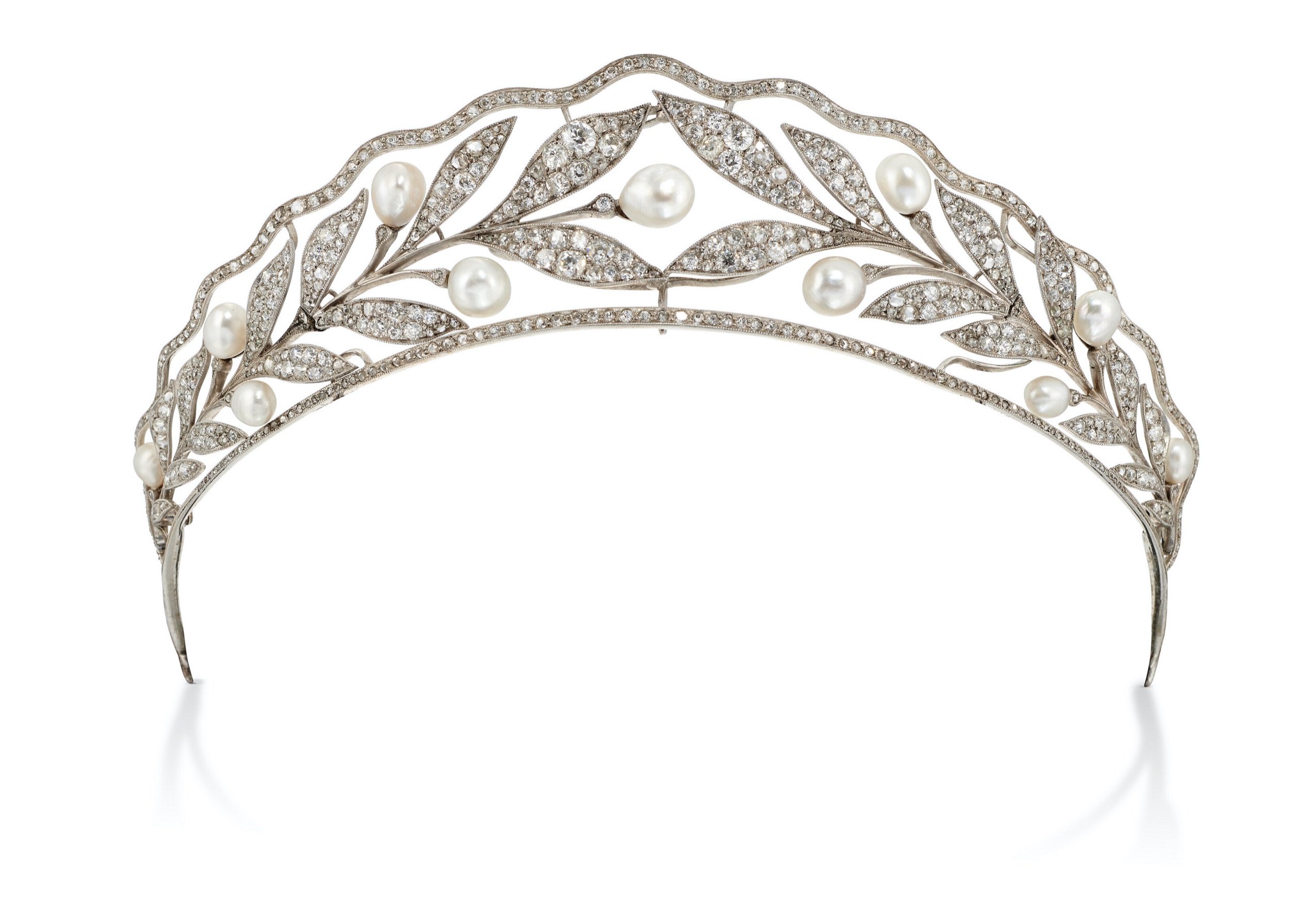 An early 20th-century diamond and pearl tiara made by Koch