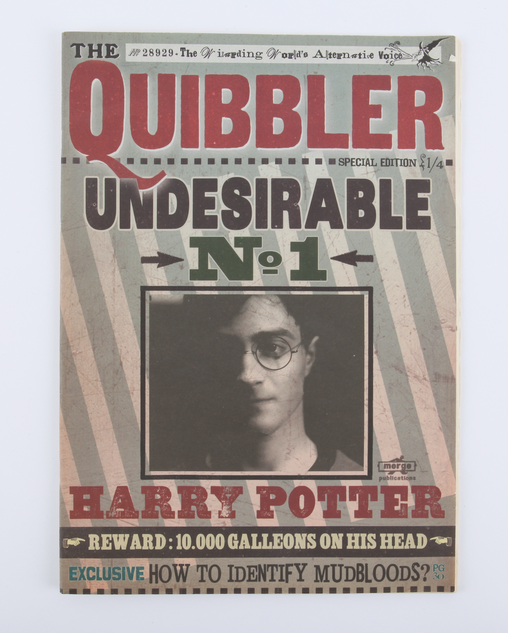 An original copy of The Quibbler magazine, produced for 2010 film, Harry Potter and The Deathly Hallows, Part One