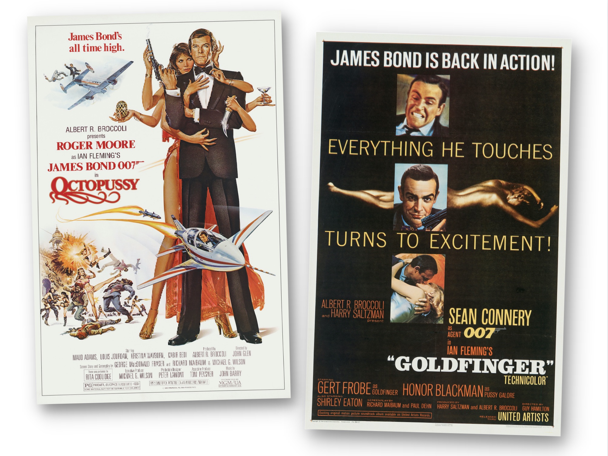 Two James Bond film posters 