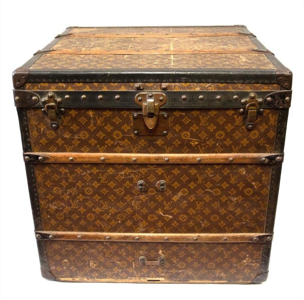 LOUIS VUITTON  STEAMER TRUNK POSSIBLY FROM THE COLLECTION OF