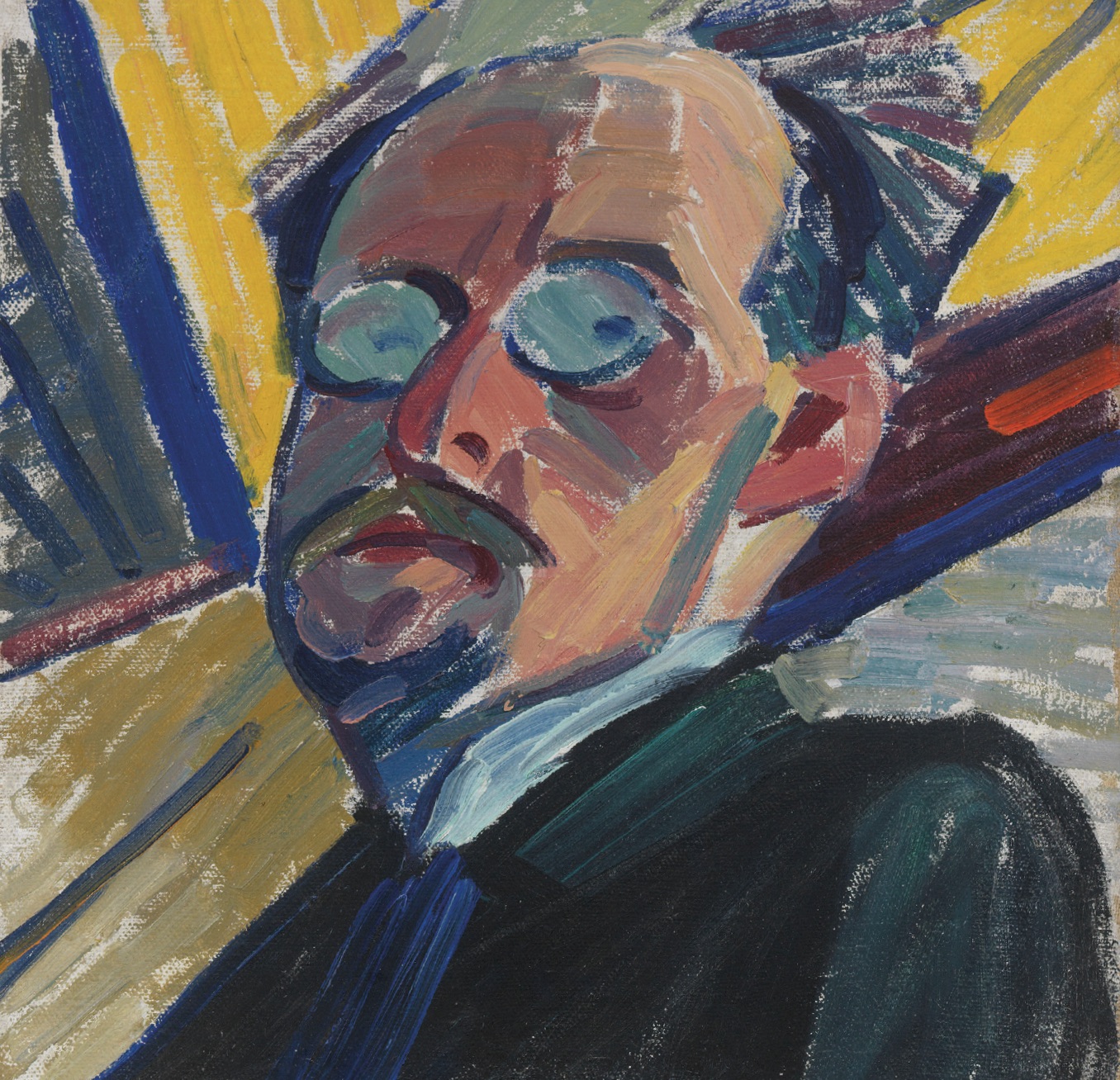 Alexander Bogomazov (1880-1930) Self-Portrait, 1914-15, oil on canvas, 33 x 32cm