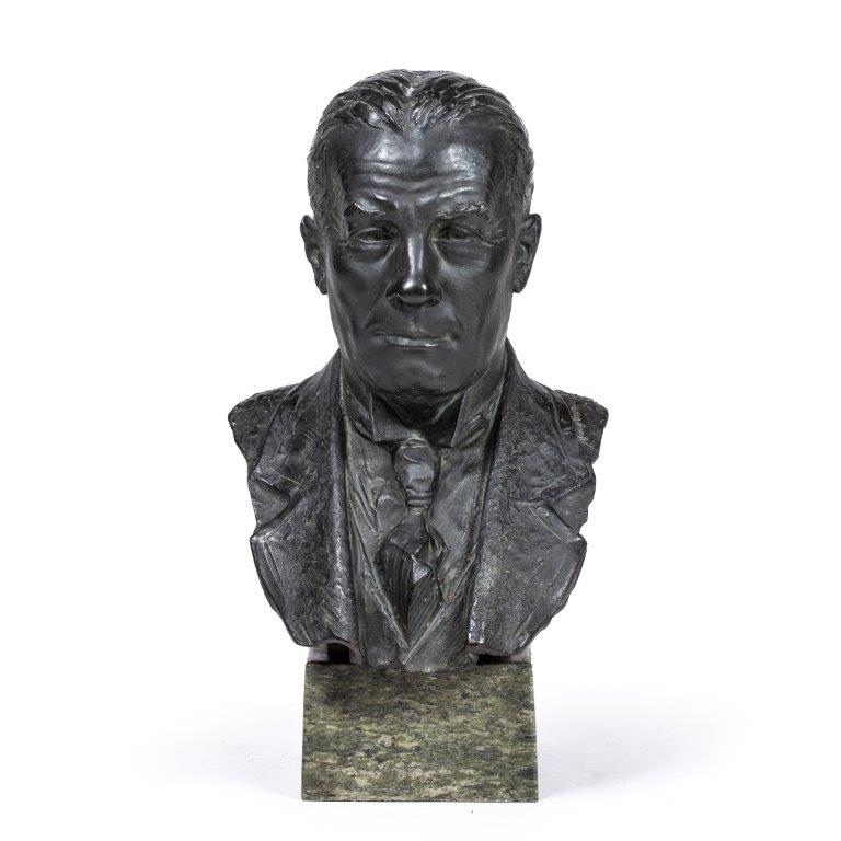 A bronze bust of Stanley Baldwin by the English sculptor Newbury Abbot Trent